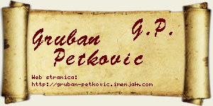 Gruban Petković vizit kartica